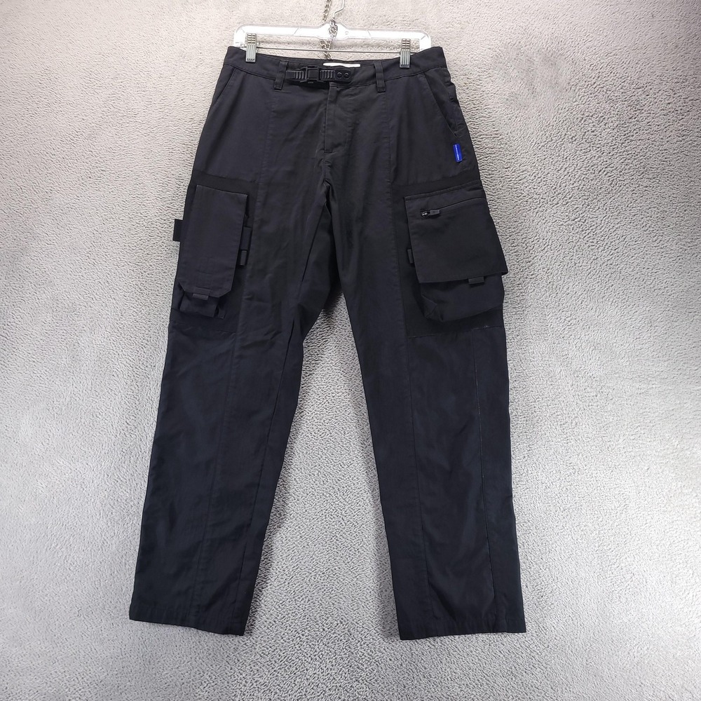 Reindee Lusion Pants Men S Black Cargo Techwear Utility RL18AW042 Belted Rave